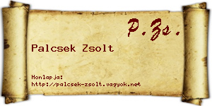 Palcsek Zsolt névjegykártya